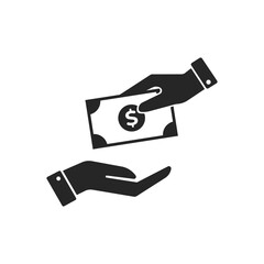 cash transaction payment icon vector illustration template