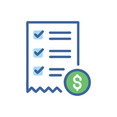  Stylish Invoice Checklist Icon Illustration Design