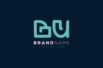 B and U logo design.  BU abstract Letters Logo Monogram. This logo design is the process of creating a visual symbol that represents a brand, company, or individual.