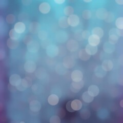 Fototapeta premium Soft focus bokeh background, dreamy blue tones, ethereal atmosphere, shimmering light spots, abstract circular patterns, gradient from light blue to purple, blurred texture, soothing color palette, ma