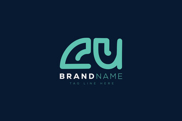 C and U logo design.  CU abstract Letters Logo Monogram. This logo design is the process of creating a visual symbol that represents a brand, company, or individual.