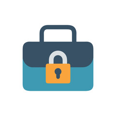  Dynamic Locked Briefcase Icon Illustration Design