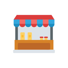  Minimal Market Bar Icon Illustration Design