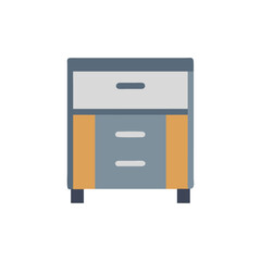  Stylish Metal Cabinet Icon Illustration Design