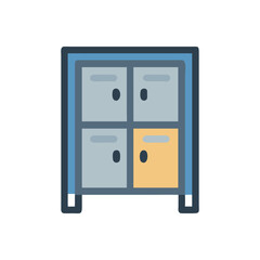  Minimal Metal Cabinet Icon Illustration Design