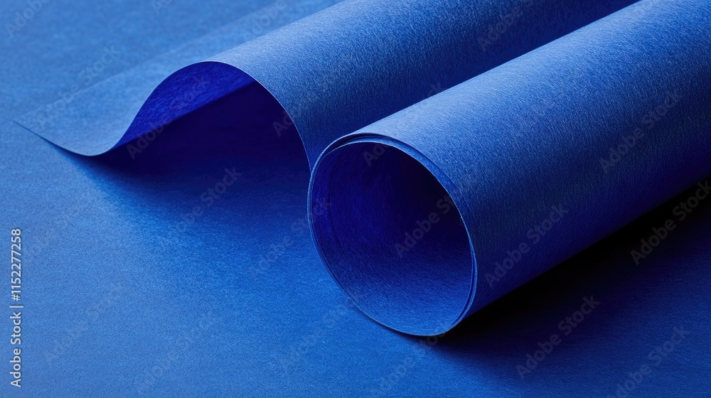 Poster modern tracing paper in a vibrant royal blue hue with a smooth matte finish and subtle gradient effe