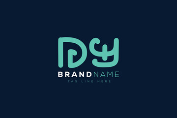 D and Y logo design.  DY abstract Letters Logo Monogram. This logo design is the process of creating a visual symbol that represents a brand, company, or individual.