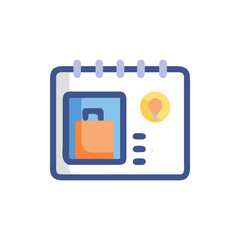  Dynamic Notebook Tracker Icon Illustration Design