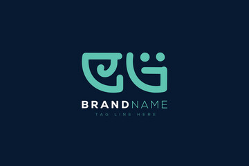 E and G logo design.  EG abstract Letters Logo Monogram. This logo design is the process of creating a visual symbol that represents a brand, company, or individual.