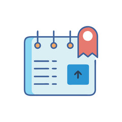  Creative Notebook Tracker Icon Illustration Design