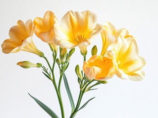 Naklejka premium yellow freesia flowers