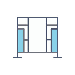  Creative Office Divider Panel Icon Illustration Design