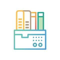  Minimal Office Organizer Icon Illustration Design
