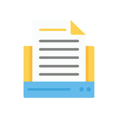 Obraz premium Minimal Office Paper Icon Illustration Design