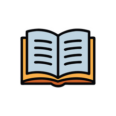  Minimal Open Book Icon Illustration Design