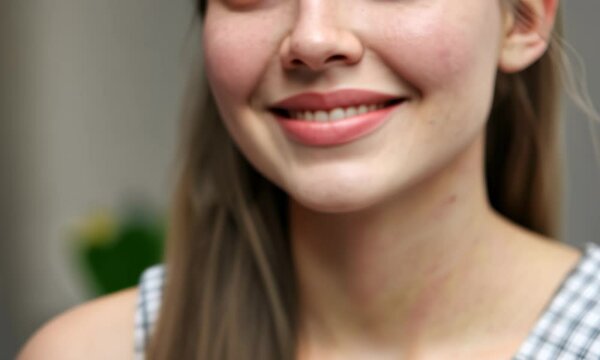 close up of young woman's lips blowing a kiss, the atmosphere of the holiday, valentine's day, declaration of love, romantic gesture, passion, affection, celebration of love