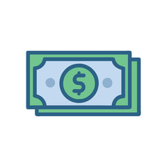  Minimal Paper Currency Icon Illustration Design