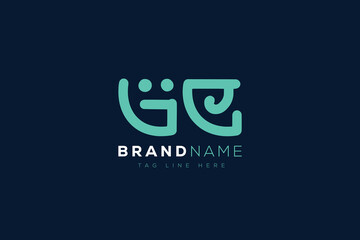 G and E logo design.  GE abstract Letters Logo Monogram. This logo design is the process of creating a visual symbol that represents a brand, company, or individual.