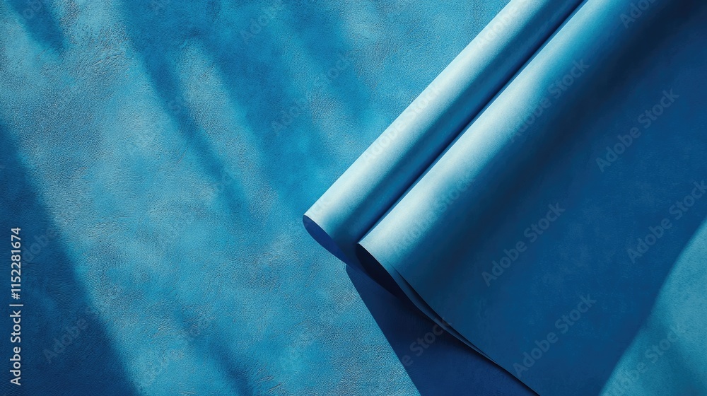 Poster smooth matte royal blue tracing paper with a delicate gradient and minimalist elegance.