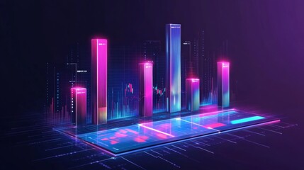 Futuristic Data Visualization in Abstract Finance Design