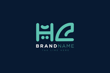 H and C logo design.  HC abstract Letters Logo Monogram. This logo design is the process of creating a visual symbol that represents a brand, company, or individual.
