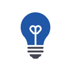 Single Lightbulb Icon for Ideas
