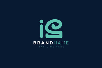 I and S logo design.  IS abstract Letters Logo Monogram. This logo design is the process of creating a visual symbol that represents a brand, company, or individual.