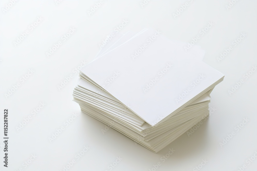 Poster stack of team-building activity cards placed on white background with space around them for text