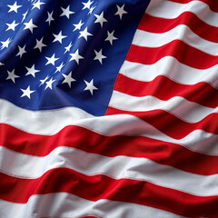 Obraz premium Concept photo of American Flag with space for text