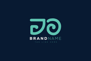 J and O logo design.  JO abstract Letters Logo Monogram. This logo design is the process of creating a visual symbol that represents a brand, company, or individual.