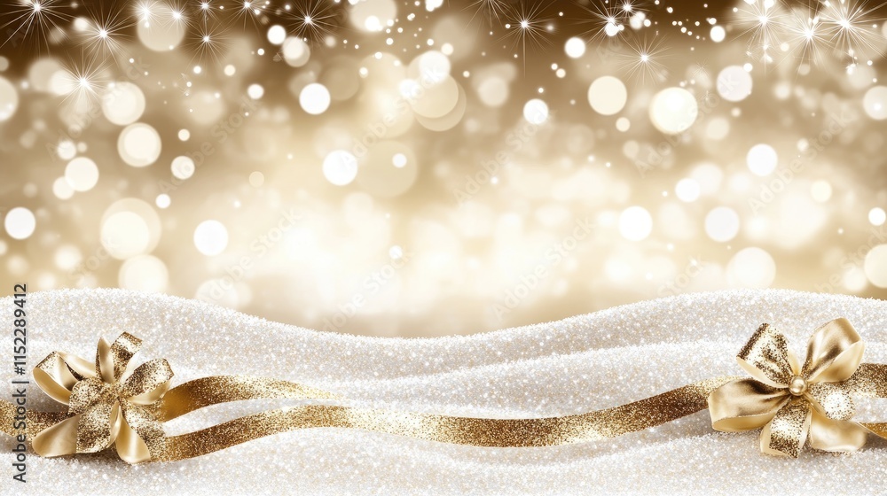 Poster abstract golden glitter with bokeh lights creates a luxurious atmosphere ideal for upscale design pr