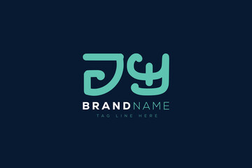 J and Y logo design.  JY abstract Letters Logo Monogram. This logo design is the process of creating a visual symbol that represents a brand, company, or individual.