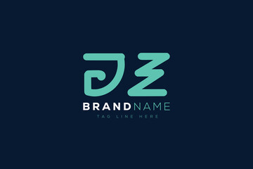 J and Z logo design.  JZ abstract Letters Logo Monogram. This logo design is the process of creating a visual symbol that represents a brand, company, or individual.