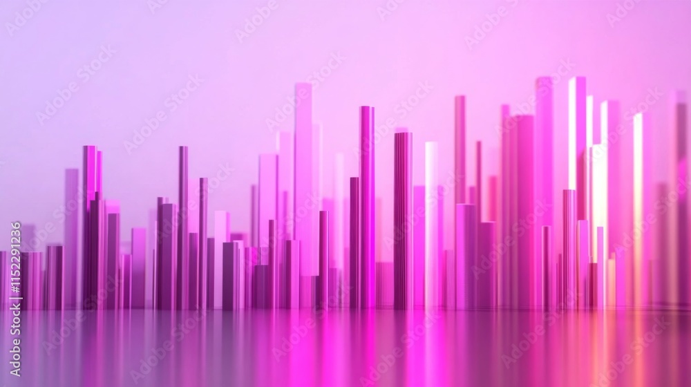 Poster modern analytics with glowing effects and soft light