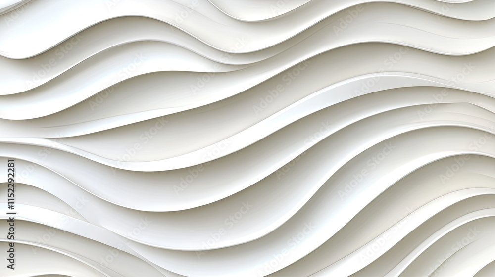 Poster abstract cream-colored waves create a minimalist background ideal for banners or presentations in be