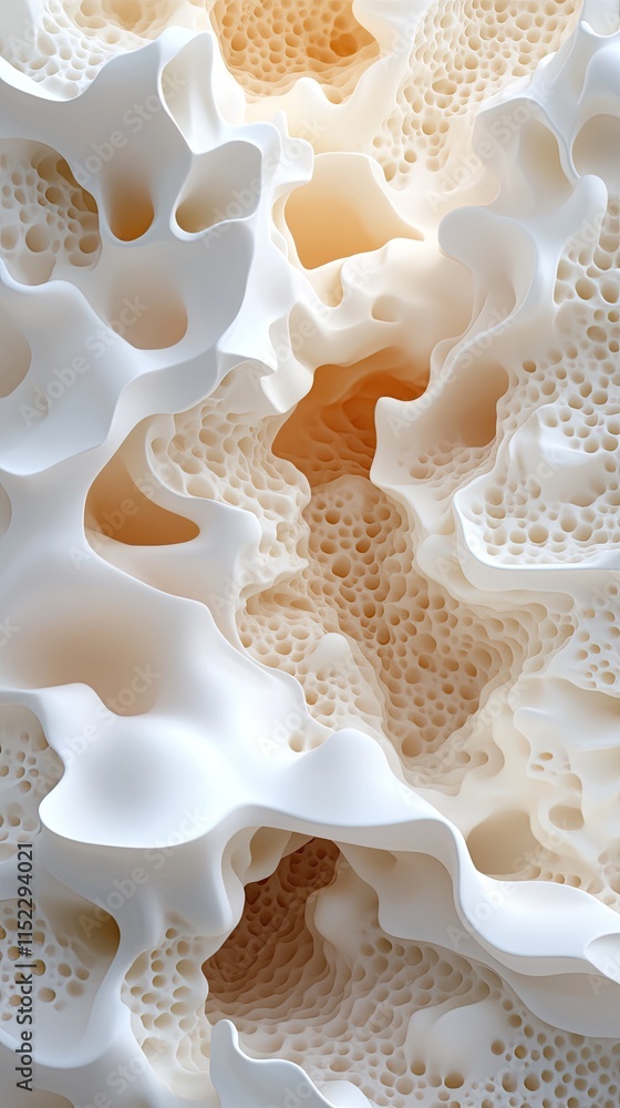 Poster abstract cream-colored waves create a minimalist background ideal for banners or presentations in be