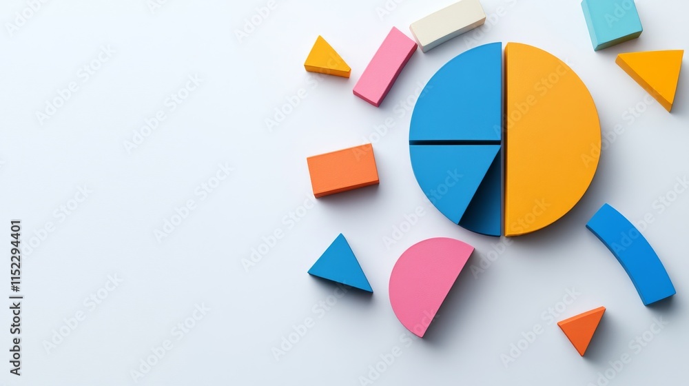 Poster vibrant analytics with clean lines and soft light