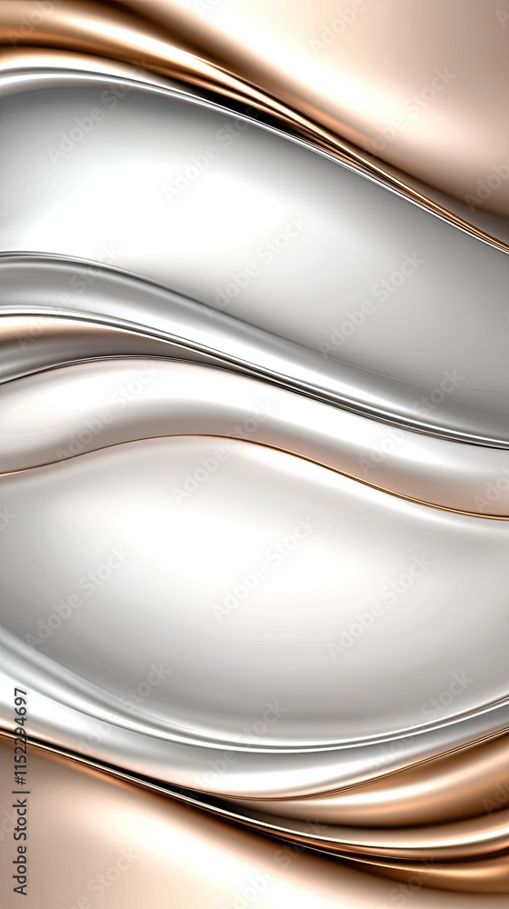 Poster abstract cream-colored waves create a minimalist background ideal for banners or presentations in be