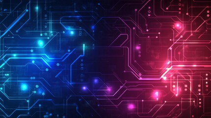 Obraz premium Vibrant Technology Background with Glowing Effects