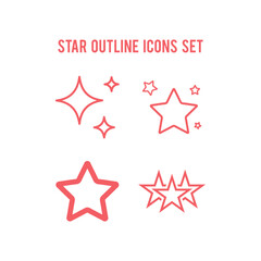 Star icons set vector flat style.