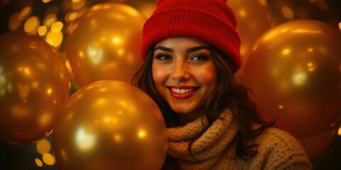 Warm indoor party celebration portrait