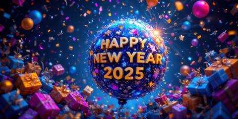 New year celebration 2025 festive scene joy