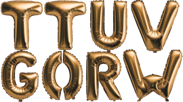 A 3D golden font design featuring  alphabets a luxurious, metallic look symbolizing wealth and business - Powered by Adobe