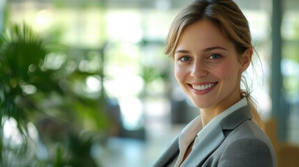 Fototapeta premium Professional Woman Smiling at Camera