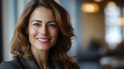 Obraz premium Professional Businesswoman with a Warm Smile
