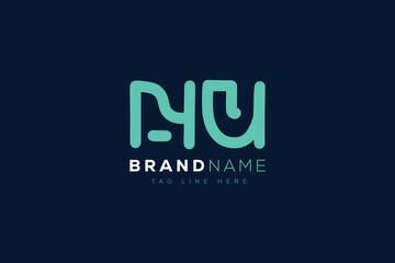 N and U logo design.  NU abstract Letters Logo Monogram. This logo design is the process of creating a visual symbol that represents a brand, company, or individual.