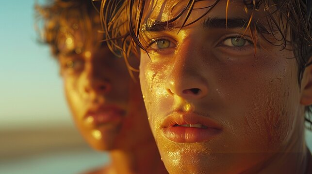 Realistic high-resolution photography capturing the beauty and joy of love between two young men, their bond unbreakable despite societal pressures and obstacles