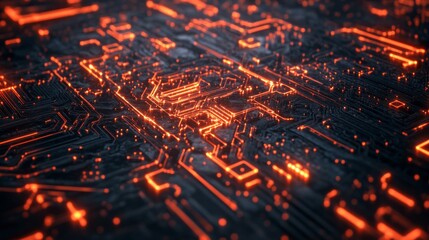 Engaging Technology Scene with Clean Lines and Details