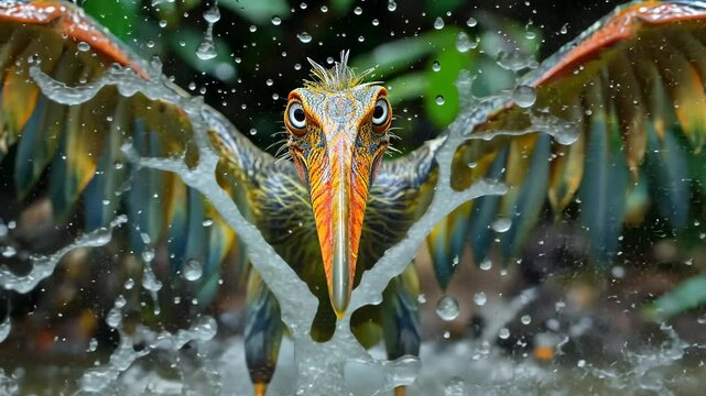 Jurassic marvel: video of dinosaur, presenting its striking anatomy, ancient behaviors, captivating story of creatures that once ruled Earth in bygone era.