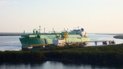 FSRU waiting for cargo LNG operation